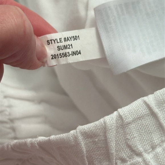 J Crew Seaside wide leg white cropped linen drawstring waist pants - Picture 14 of 16